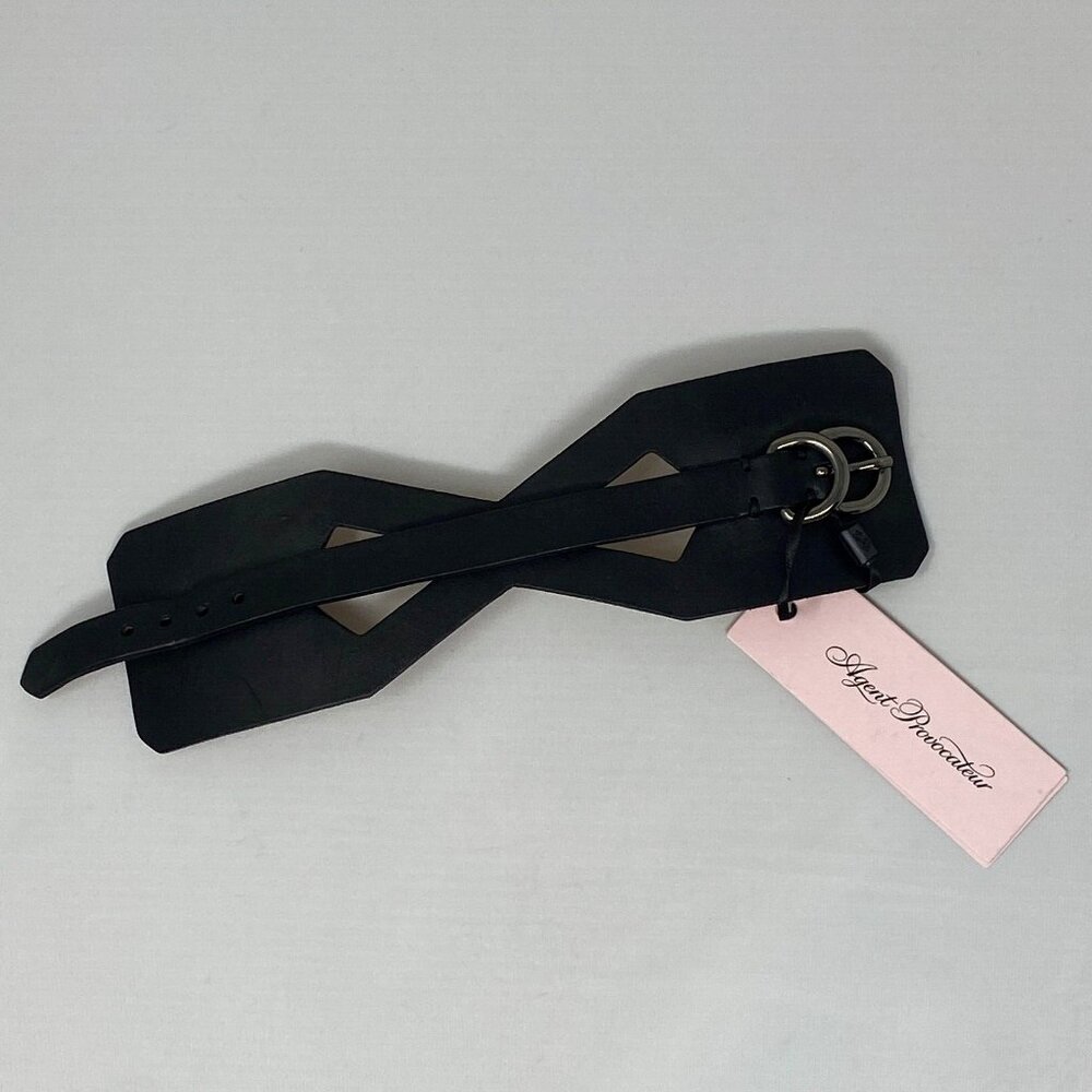 Agent Provocateur Veronika Black Leather Single Cuff NWT $200